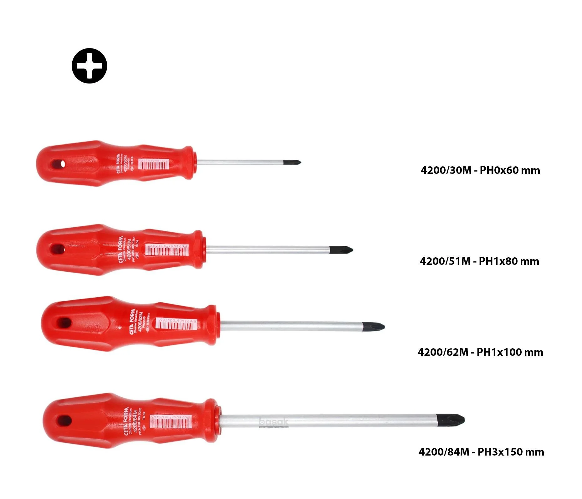 Cetaform 4000M/4ST4 Ulduz Tipli Torx Vint Açan Dəsti (4 Parça)