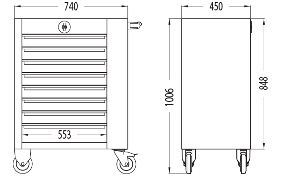 Cetaform A01-06 Roller Cabinet (Boş)