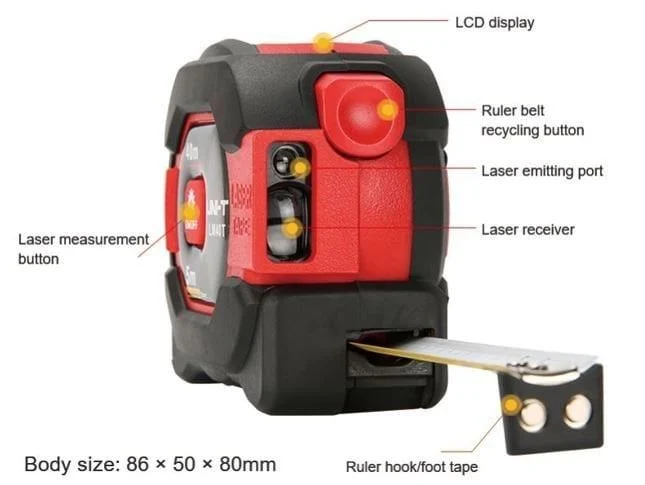 UNI-T LM40T Lazer və Lenta Məsafə Ölçən Cihaz